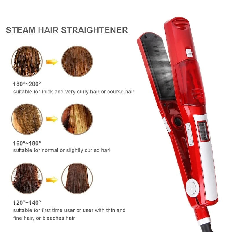 Steam Ceramic Hair Straightener Electric Professional Hair Tool