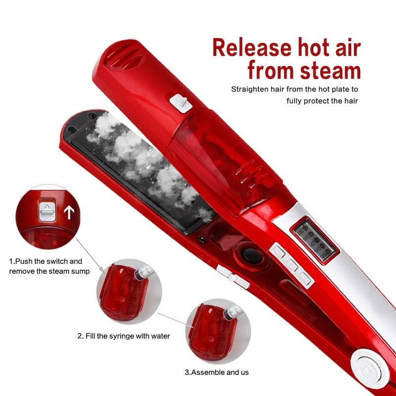 Steam Ceramic Hair Straightener Electric Professional Hair Tool