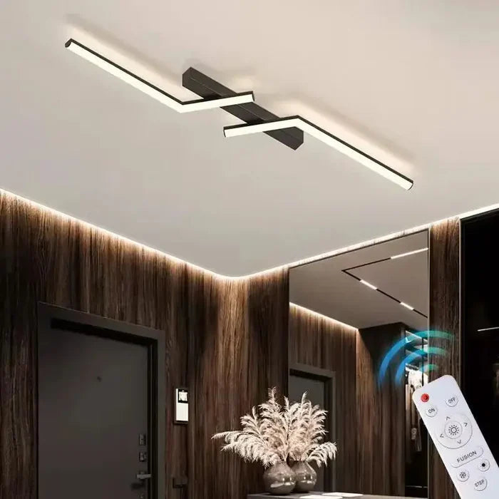 Sleek Contemporary Silver LED Ceiling Lamp - Halri