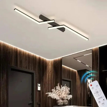 Sleek Contemporary Silver LED Ceiling Lamp - Halri