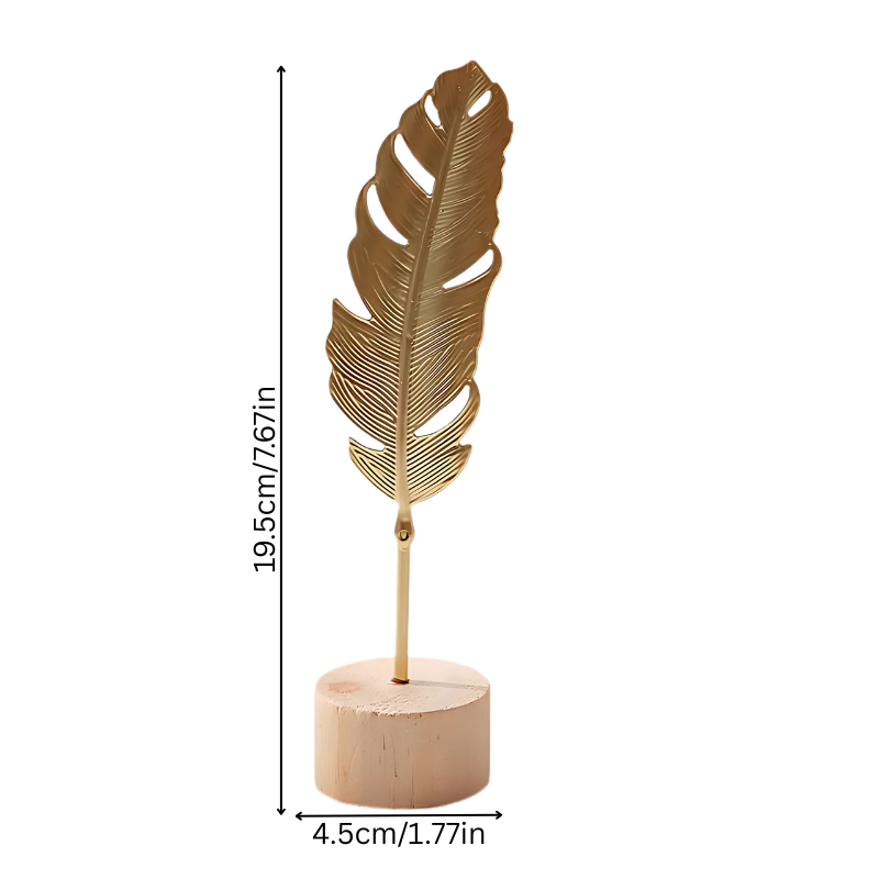Luxurious Golden Feather Necklace - Halri