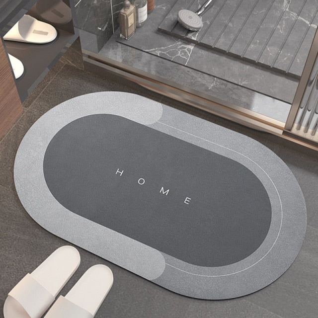 Soft Non Slip Oval Bathroom Mat