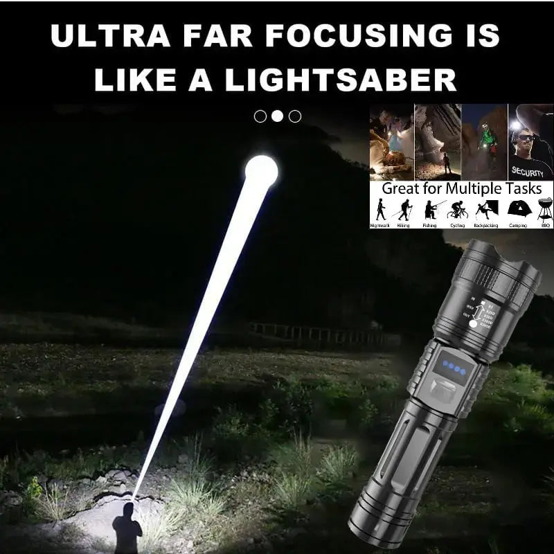 Tough LED Flashlight with Emergency Power Backup - Halri