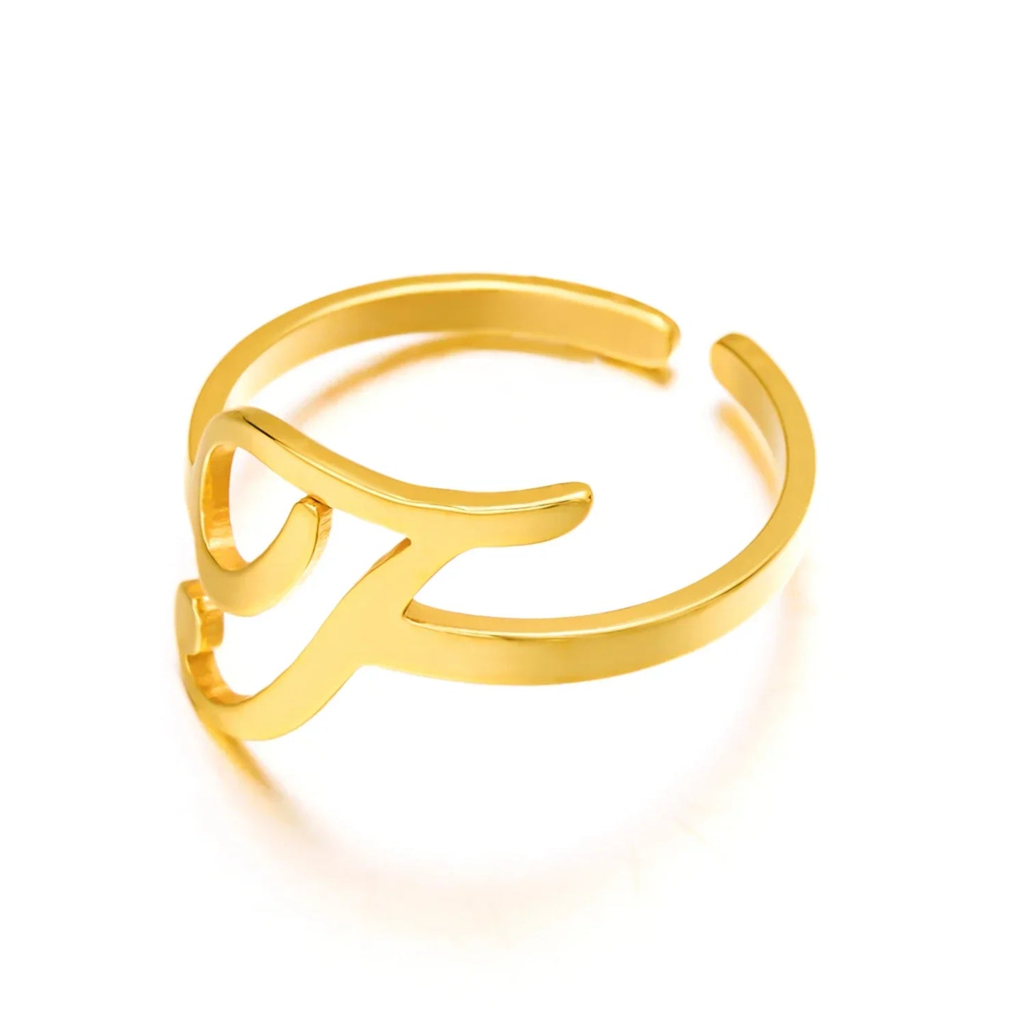 Personalisierter Ring mit Monogramm in Schreibschrift