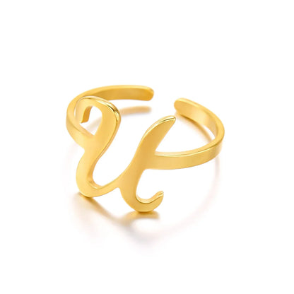 Personalisierter Ring mit Monogramm in Schreibschrift