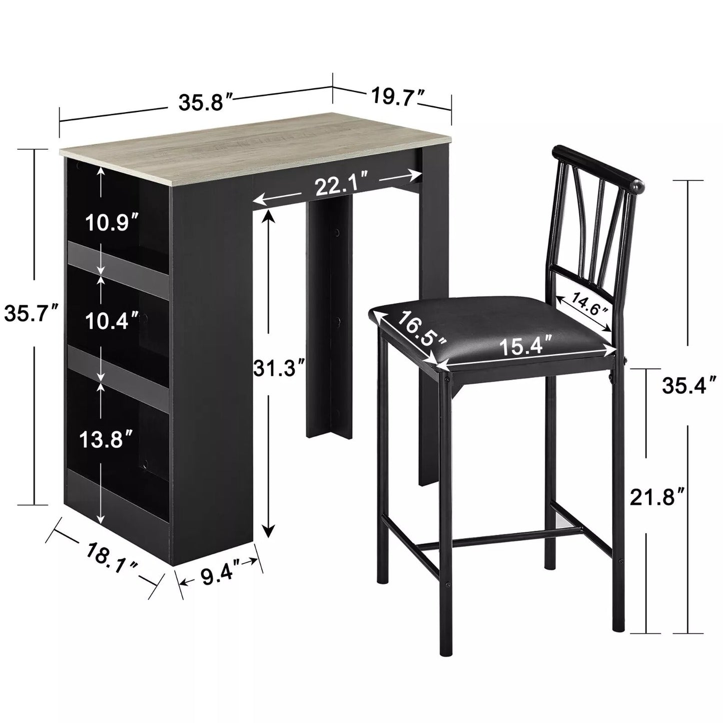 Compact 2 Person Kitchen Table Set
