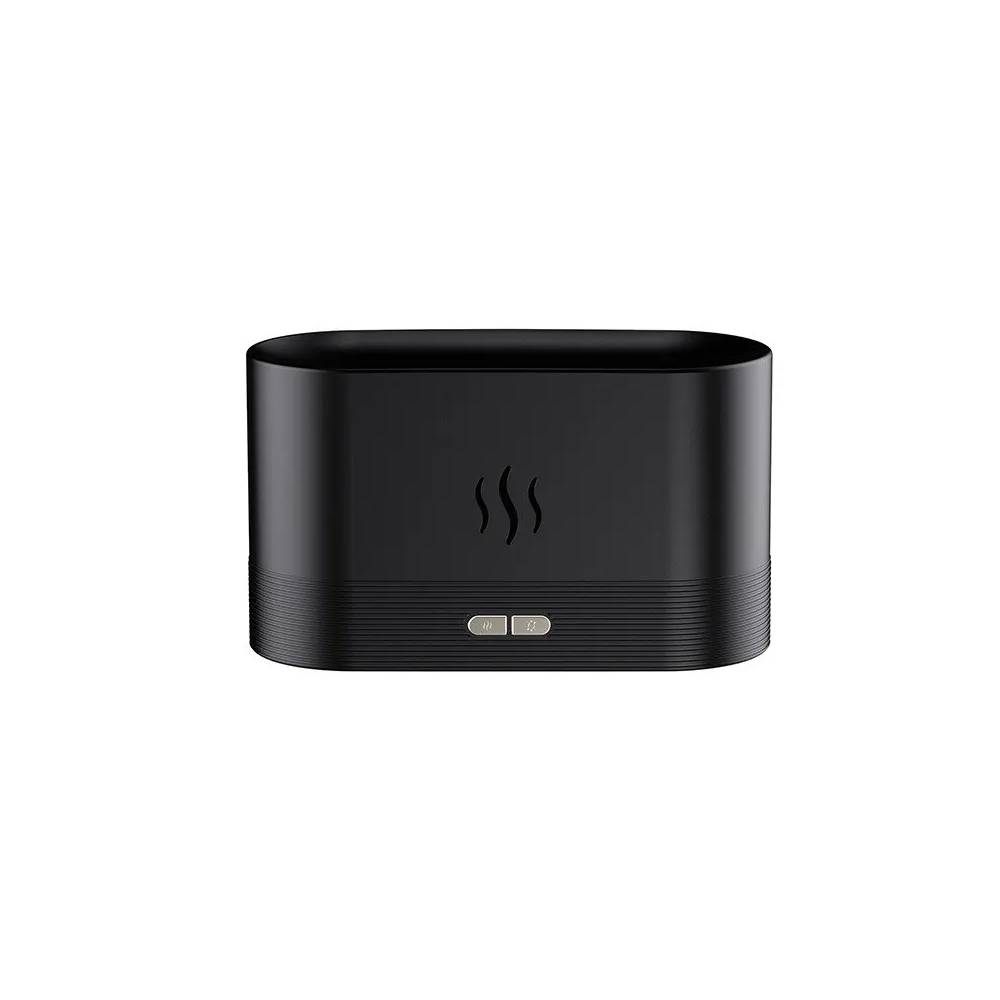 Ultrasonic Cool Mist Humidifier for Bedroom with LED Flame Effect – Whisper-Quiet Air Humidifier and Aroma Diffuser 0