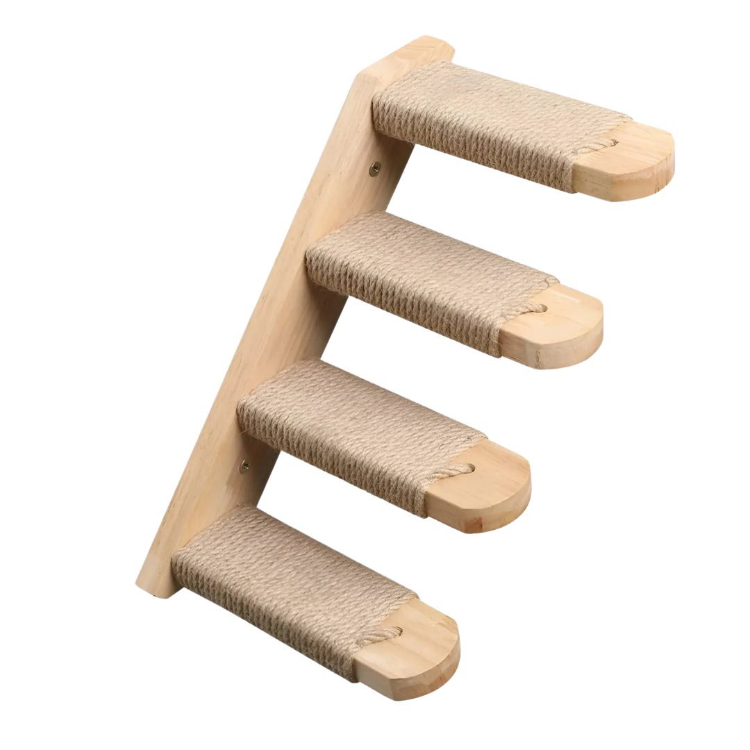 Kletterwandregal für Katzen mit Kratzbaum