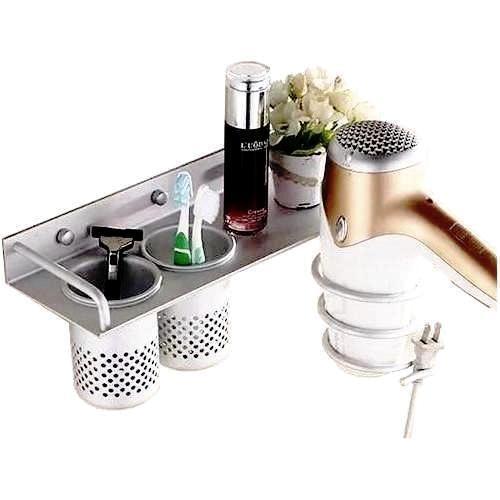 Wall Mount Bathroom Hair Dryer Organizer - Halri