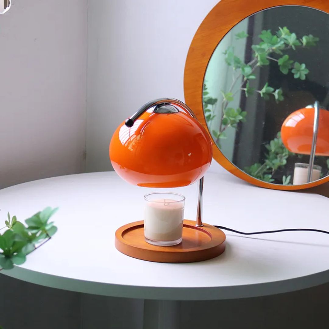 Vintage-Schreibtischlampe aus Glas