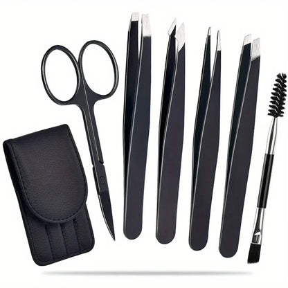 Professionelles Augenbrauenpinzetten-Set mit Reiseetui