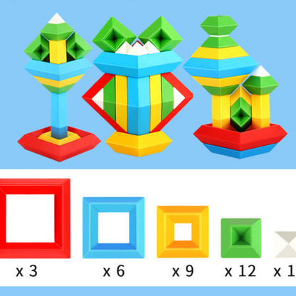 Montessori-Spielzeugset aus Holzstapelbausteinen