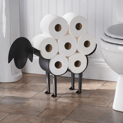 Rustikaler Toilettenpapierhalter aus Metall in Tierform