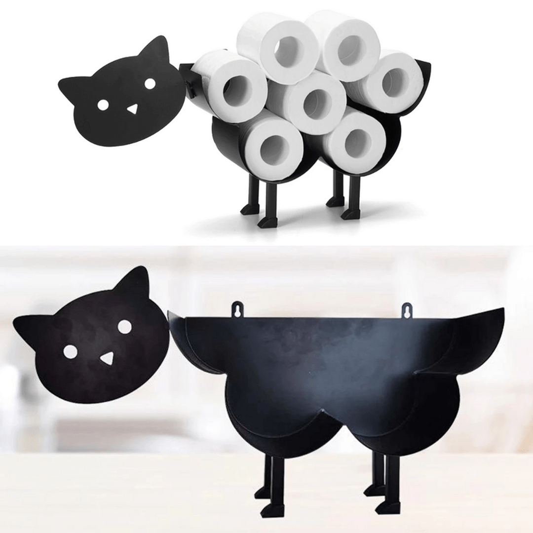 Rustikaler Toilettenpapierhalter aus Metall in Tierform