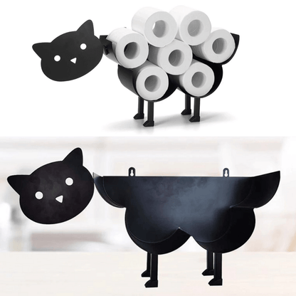 Rustikaler Toilettenpapierhalter aus Metall in Tierform