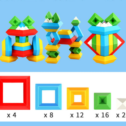 Montessori-Spielzeugset aus Holzstapelbausteinen