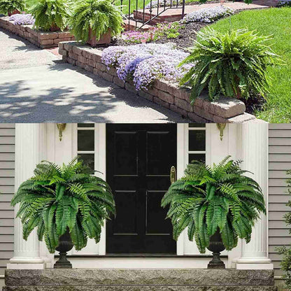 Weatherproof Realistic Outdoor Boston Fern Plant - Halri