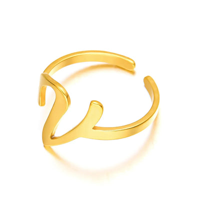 Personalisierter Ring mit Monogramm in Schreibschrift