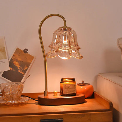 Elegant Classic Glass Floral Table Light - Halri
