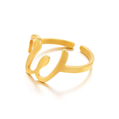 Personalisierter Ring mit Monogramm in Schreibschrift