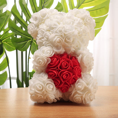 Wunderschönes Arrangement aus rosa Plüschbären