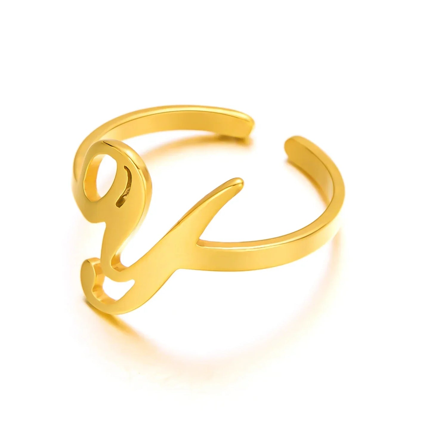 Personalisierter Ring mit Monogramm in Schreibschrift