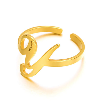 Personalisierter Ring mit Monogramm in Schreibschrift
