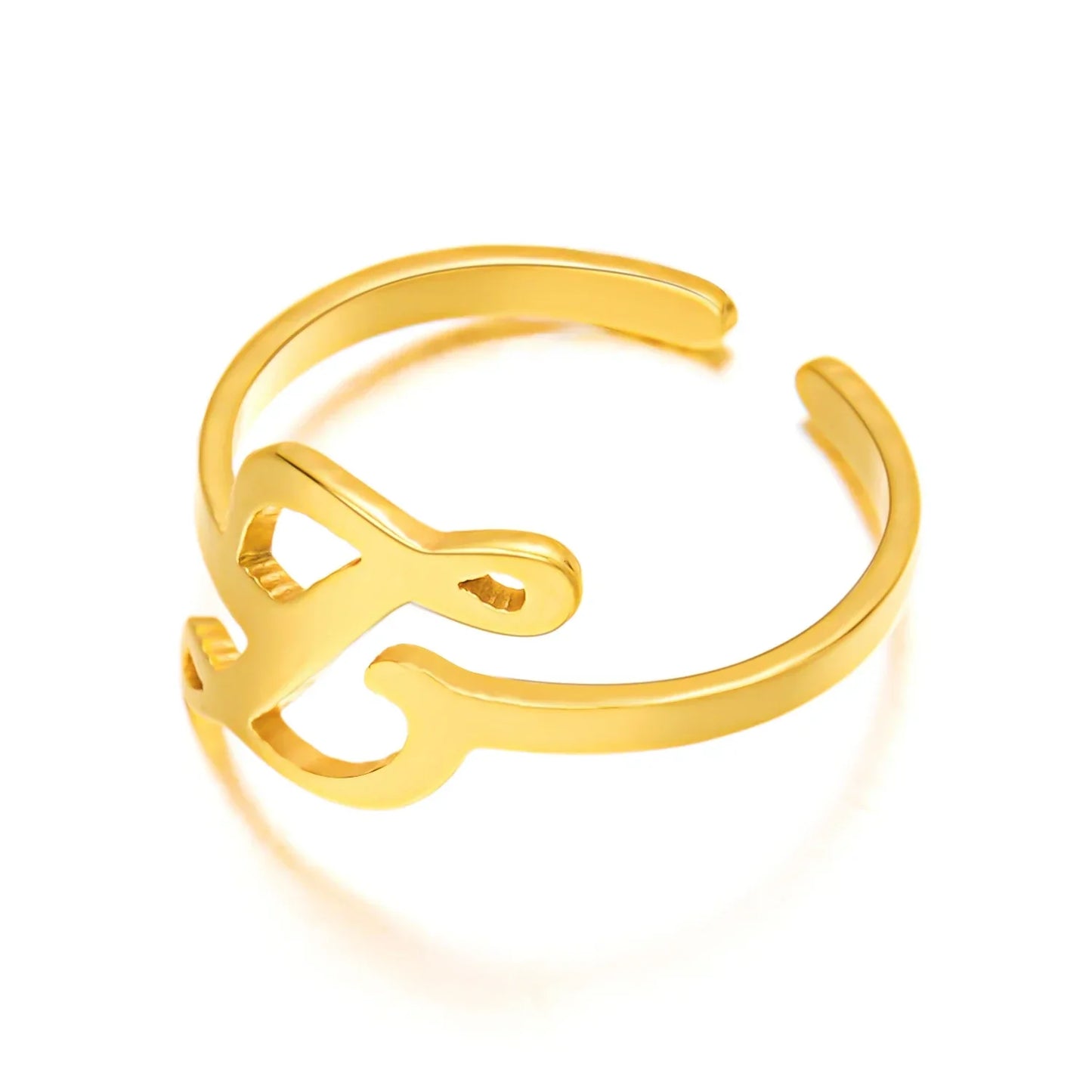 Personalisierter Ring mit Monogramm in Schreibschrift