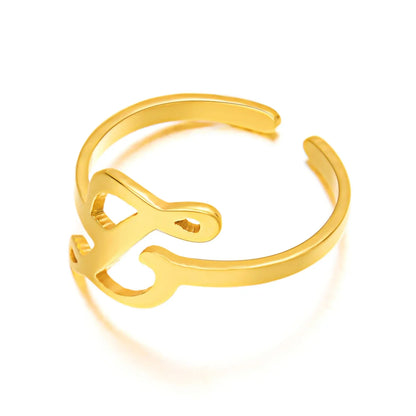 Personalisierter Ring mit Monogramm in Schreibschrift