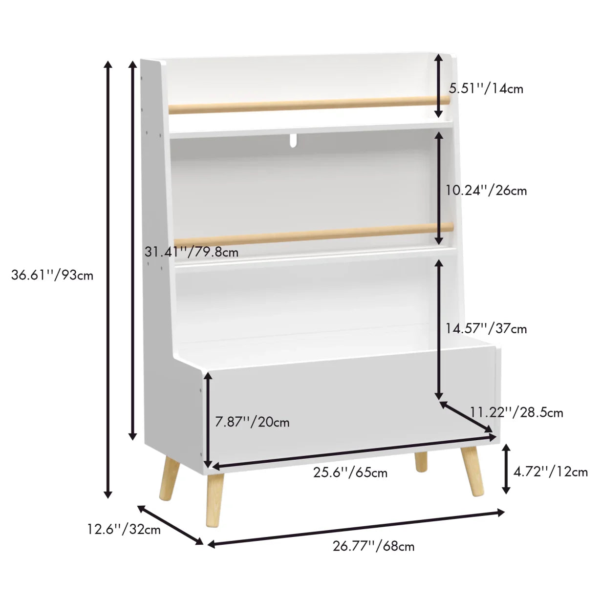 Children's Bookcase And Playroom Organizer