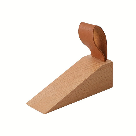 Rubber Wooden Door Wedge – Modern Non Slip Doorstop - Halri