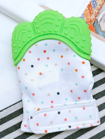 Baby-Beißhandschuh mit weichem Silikon