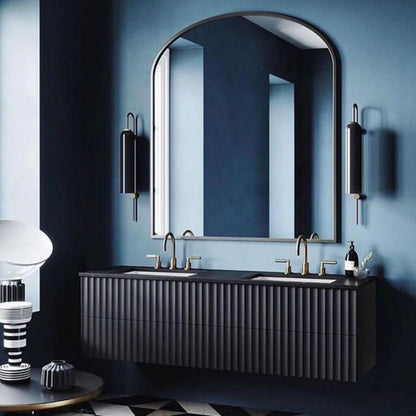 LED Cylinder Wall Light Modern Brass Glass Sconce for Bedroom