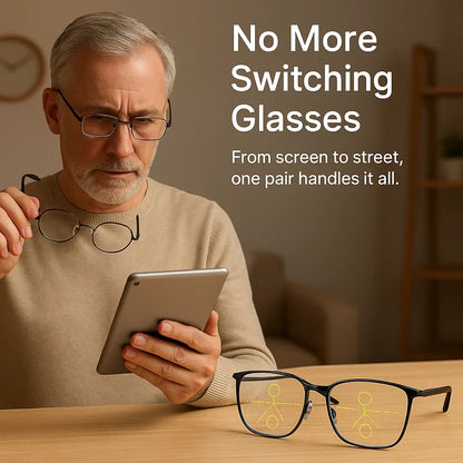 Anti Glare Progressive Eyeglasses with Comfort Fit