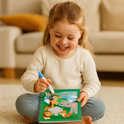 Buntes Aquarellmalbuch-Set für Kinder mit Pinsel