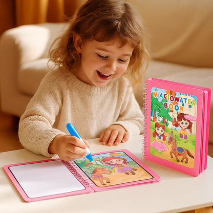 Buntes Aquarellmalbuch-Set für Kinder mit Pinsel