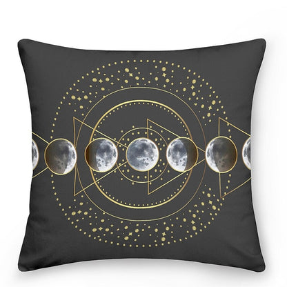 Bunte Astrologie-Sonne-Mond-Zierkissen