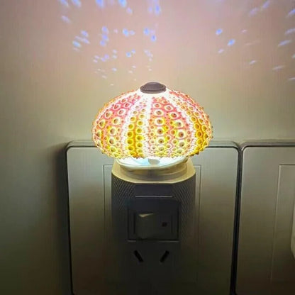 Rustikale Schreibtischlampe im Küstenstil mit muschelförmigem Lampenschirm