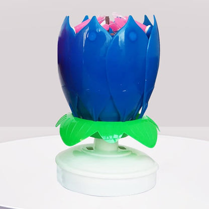 Bunte Blumenkerze zum Geburtstag
