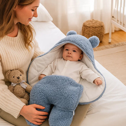 Niedliches Bären-Babydecken- und Pyjama-Set