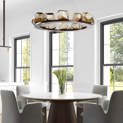 Unique Drop Glass Pendant Chandelier Light Fixture