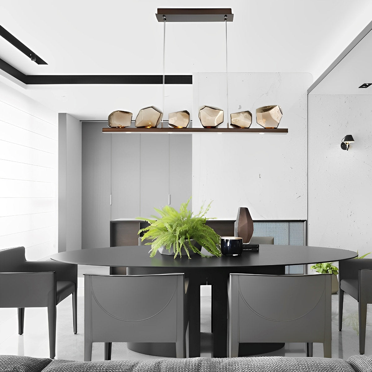 Unique Drop Glass Pendant Chandelier Light Fixture