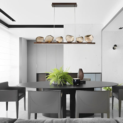 Unique Drop Glass Pendant Chandelier Light Fixture