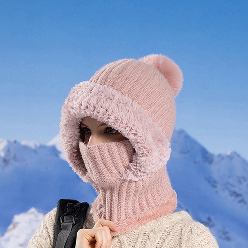 Warme Strickmütze für Damen – Wintermütze