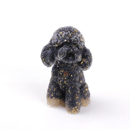 Wunderschöne Hundefigur aus Edelsteinen