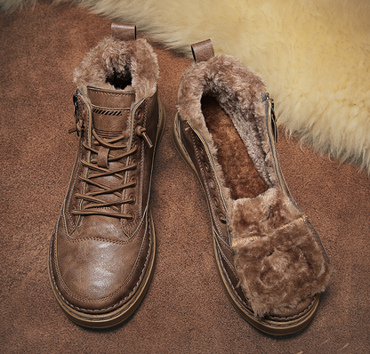 Warm Mens Winter Boots Cotton Wool