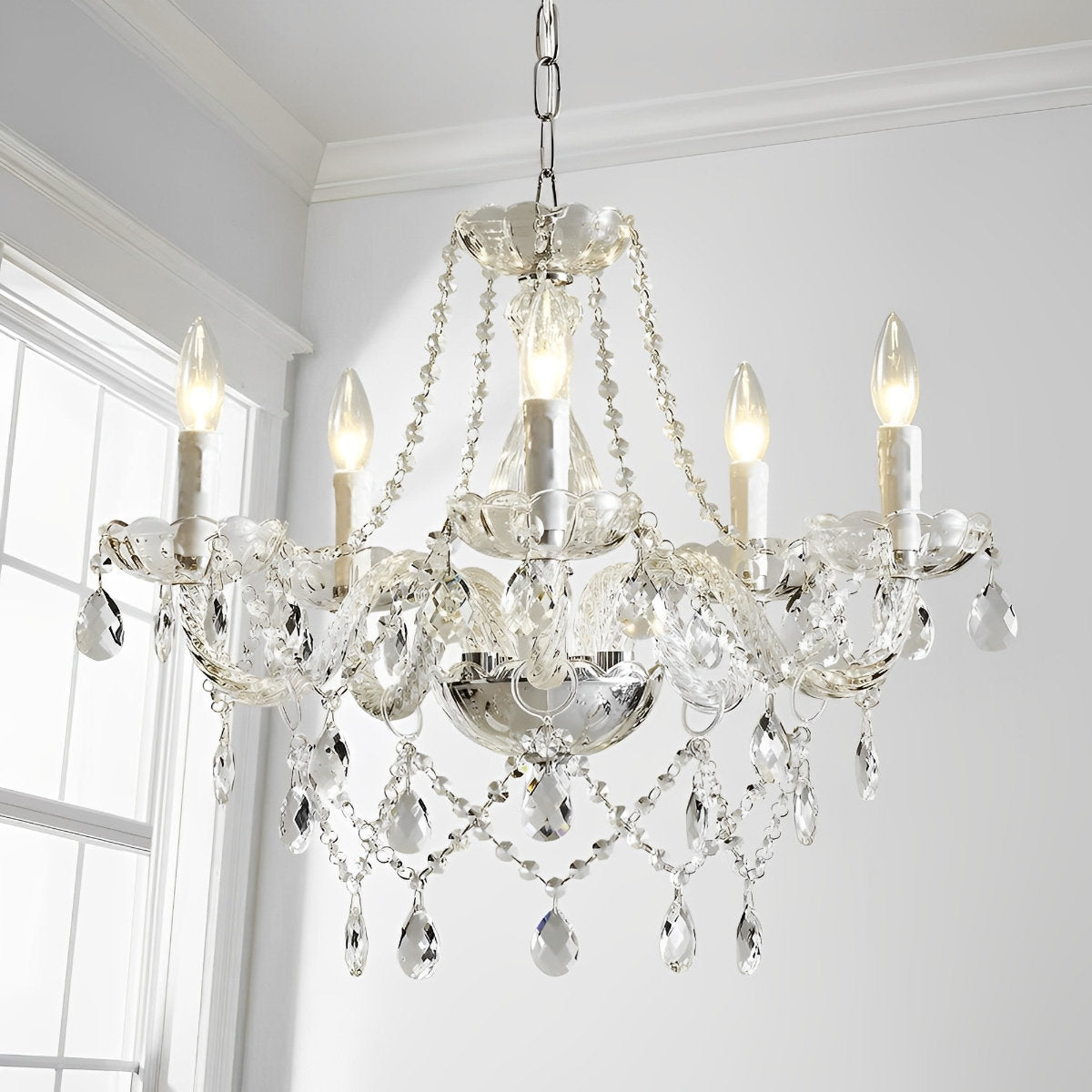Elegant Glass Crystal Pendant Lamp