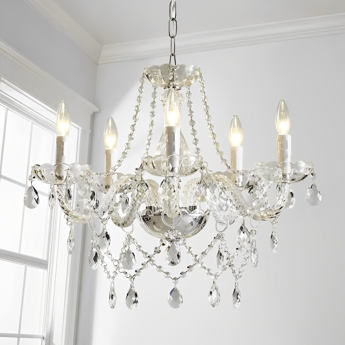 Elegant Glass Crystal Pendant Lamp