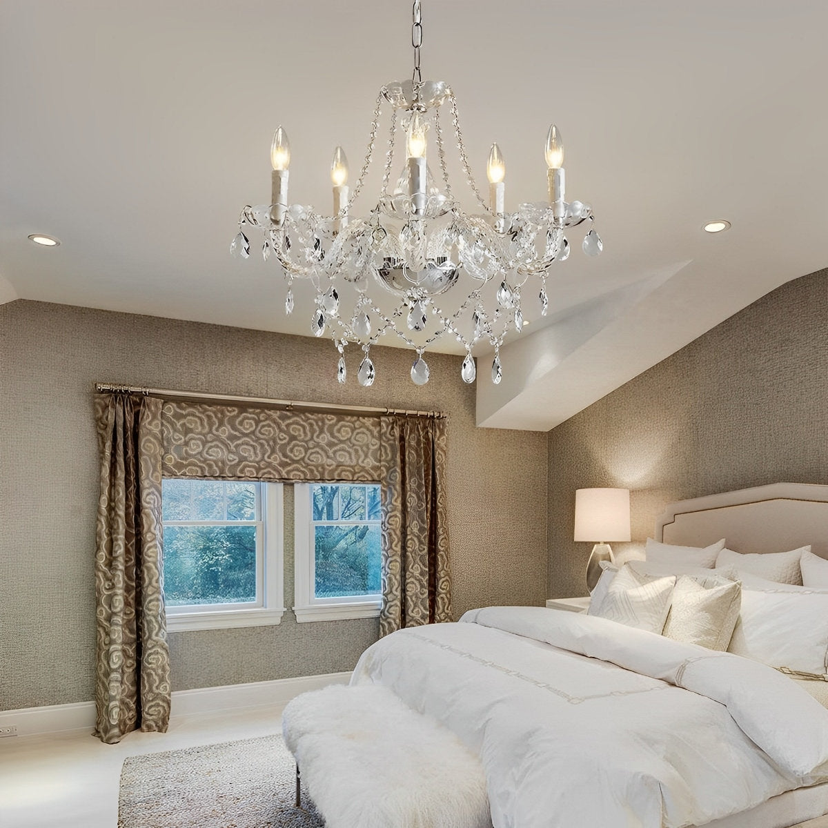 Elegant Glass Crystal Pendant Lamp