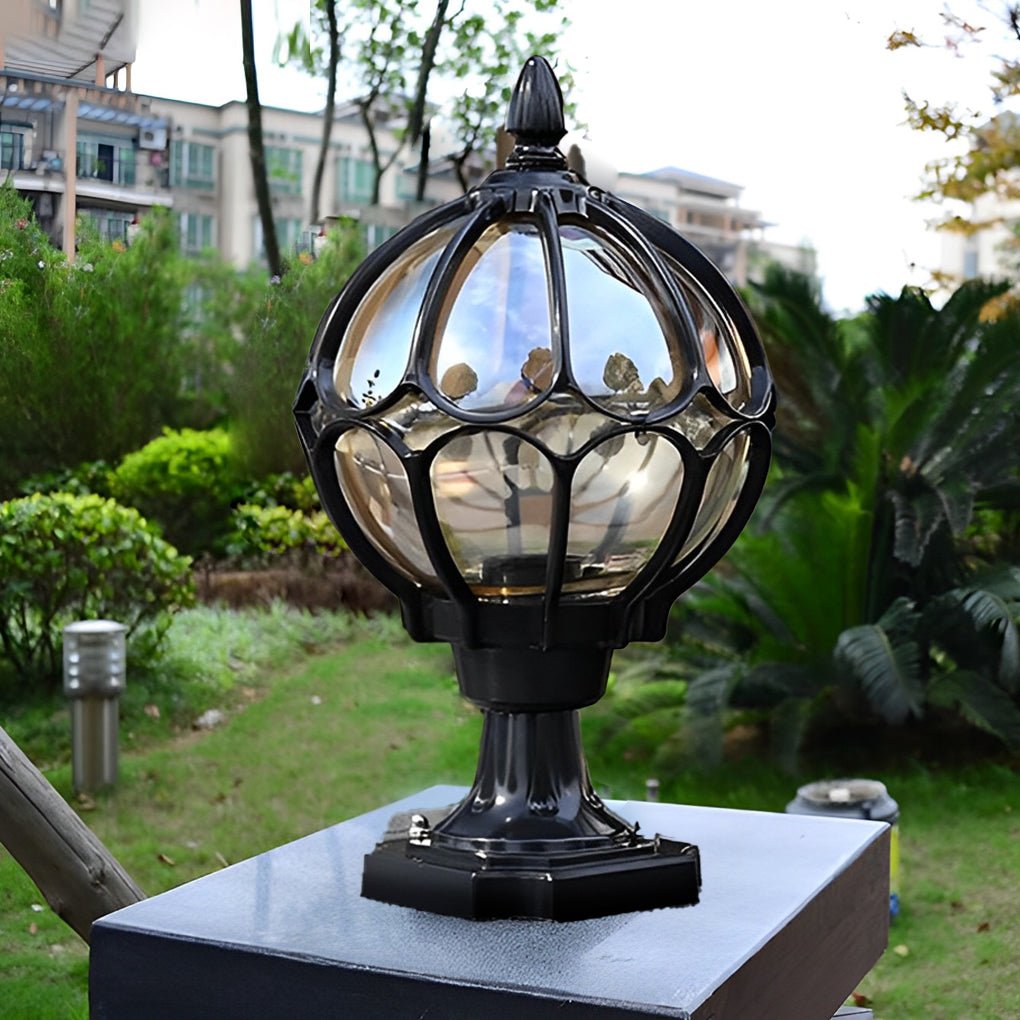 Rustic Antique Style Outdoor Lantern Post Light - Halri